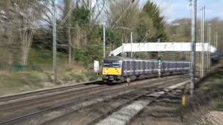 Greater Anglia Liveried 360101 and 360105 approaching Harpenden [upl. by Studnia434]