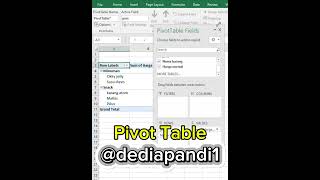 Pivot table di exel exceltips belajarexcelpemula exceltricks tutorial excelindonesia exel [upl. by Hsaniva883]