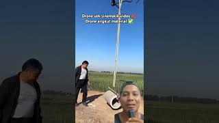 Pakai drone untuk angkut material buis beton short droneangkutmaterial [upl. by Alduino]