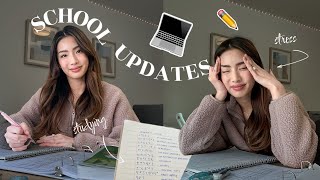 Life unfiltered  first month back to school study vlog [upl. by Brnaby]