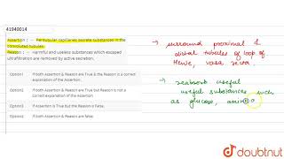 Assertion  Peritubular capillaries secrete substances in the convoluted tubules Reason [upl. by Lerad698]