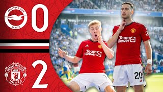 A Win Away On The Final Day 🤩  Brighton 02 Man Utd  Highlights [upl. by Dlorrej]