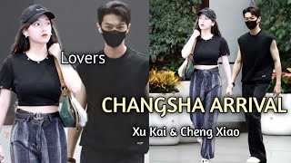 Shocking Xu Kai and Cheng Xiao Safely Arrived Changsha Holding Hands [upl. by Adiuqal774]