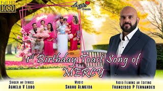 MERCY  New Konkani 1st Birthday Toast Song  by AGNELO LOBO  New Konkani Song 2023  07102023 [upl. by Benis]