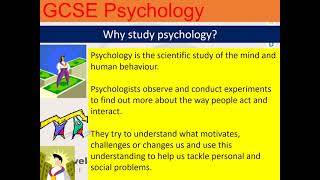 GCSE Psychology [upl. by Hasin]