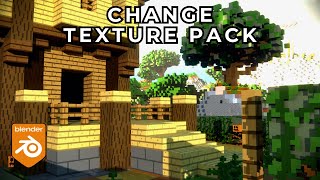 How to Swap Minecraft Texture Packs in Blender Minecraft TrailerStyled Textures [upl. by Aihsinyt]