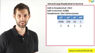 Umrechnung Hexadezimal in Dezimal umrechnen  Mathematik [upl. by Sabina480]