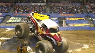 Monster Jam in 4K Wonder Woman Collete Davis Run Feb 10th 2018 Mohegan Sun Arena WilkesBarrePA [upl. by Leraj678]