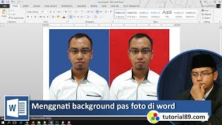 Cara mengganti background pas foto dengan microsoft word [upl. by Sidonnie]