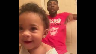 little baby dancing to Nicki Minaj barbie dreams [upl. by Hsirahc836]