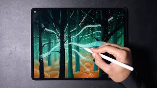 Magic Forest  iPad Pro Art [upl. by Ecinereb]