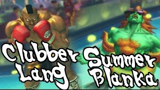 Super street fighter 4 PC  Clubber Lang  Summer Blanka [upl. by Rorke]