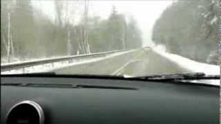 Audi A3  Les Rousses  Road covered by snow [upl. by Ainoet]