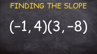 How to find the slope between two points [upl. by Dominus]