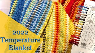 2022 Temperature Blanket  Made in a Week [upl. by Ihcur372]