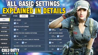 All Basic Settings in Call Of Duty Mobile For Battle Royale Fully Explained  Codm Ultimate Guide [upl. by Seessel]