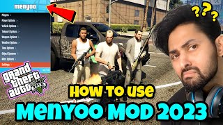 HOW TO USE MENYOO TRAINER IN GTA 5  MENYOO MOD FULL DETAILS  GTA 5 Mods 2023 HindiUrdu [upl. by Ardnasyl]