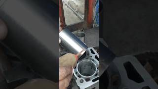 Sleeves Liner Fitting Engine Repair Workshop Shorts Video [upl. by Atinev]