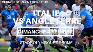 Italie  Angleterre  Tournois des Six Nations 2018 [upl. by Jedlicka]