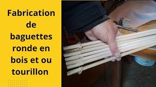 comment fabriquer des baguettes ronde en bois pour faire des tourillon [upl. by Giles]