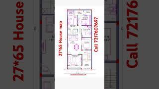 2765 सब्सक्राइबर की डिमांड के अनुसार नक्शा बनाया है 🏡🏡 27 by 65 House map 🪴🌴houseplan viralvideo [upl. by Naitsyrk580]