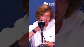 Andrey Rublev FUNNY MOMENT at Press Conference  Montreal 2024 [upl. by Leugimsiul]