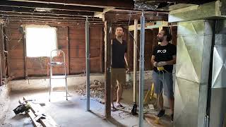 Basement Joist Installation Timelapse [upl. by Hound644]