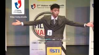 2nd Voice of the Youth National Oratorical Competition Champion [upl. by Lednor]