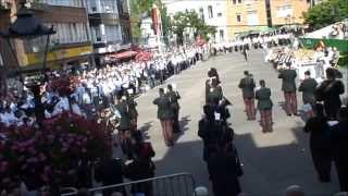 Schützenfest Willich 20150711 Musikparade Aufzug der Musikzüge [upl. by Sevein]