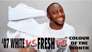 Air Force 1 Triple White VS Fresh VS Colour of the Month MicroSchopes 013 Schopes DM0211 DJ3911 100 [upl. by Akzseinga810]