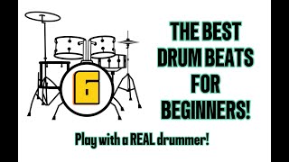 Drum Beats For Beginners  PLAY WITH REAL DRUMMER [upl. by Enylrac]