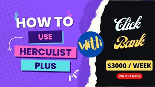 HercuList Learn how to use HercuList Plus amp ClickBank [upl. by Mahon]