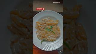 Creamy White sauce Pasta🍝 At Homeviralshort ytshorts shortvideoyoutube [upl. by Bruning647]