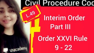 Commission in CPC  Interim Order  Part III  Order XXVI Rule 9  22 cpc order26 commissioncpc [upl. by Guenevere]