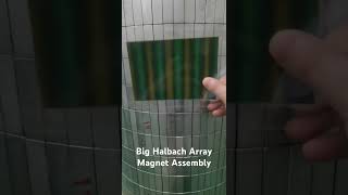 Thousands of NdFeB Magnets Form the Halbach Array Assembly 14 meters highFor Filter Application [upl. by Tiertza]