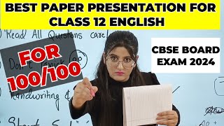 Class 12 English Paper Presentation to score 100100  CBSE CLASS 12 ENGLISH Paper Presentation [upl. by Esli281]