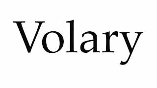 How to Pronounce Volary [upl. by Nylave]