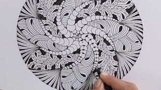 Zendala 13 Exploreing Zentangle and Mandala [upl. by Josephson]