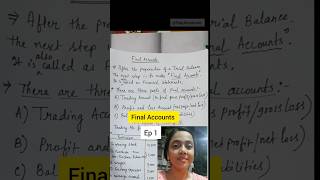 final accounts without adjustments class 11bcom  final accounts trading account format shorts [upl. by Naillimxam]