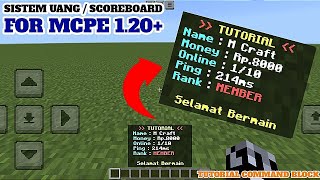 Cara membuat sistem uang  scoreboard di mcpe 120  Minecraft PE minecraft [upl. by Reich]