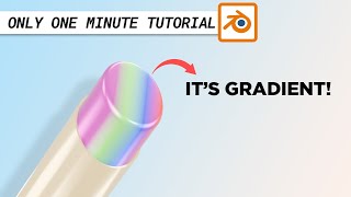 Gradient Color on Blender  1 Minute Blender Tutorial [upl. by Fleischer]