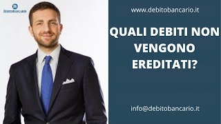 Quali DEBITI con EQUITALIA non vengono ereditati [upl. by Manoop]