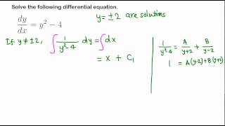 Separable differential equations example 811 [upl. by Sauer]