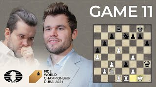 FIDE World Chess Championship Game 11  Carlsen vs Nepo [upl. by Boycey]