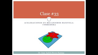 Clase 33 Aceleraciones en mecanismos manivelacorredera [upl. by Sulihpoeht]