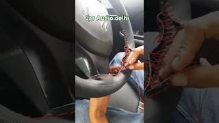 Car steering cover stitching steering wheel cover change custom cars how to stitch steering cover [upl. by Yror367]