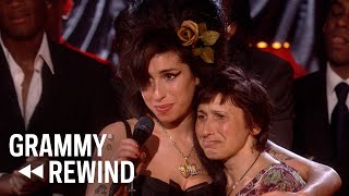 Watch Amy Winehouse Win Record Of The Year For quotRehabquot In 2008  GRAMMY Rewind [upl. by Hook]