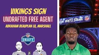 Vikings Sign Undrafted Free Agent LB Abraham Beauplan from Marshall [upl. by Mosra175]