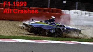 F1 1999 All Crashes [upl. by Irt]