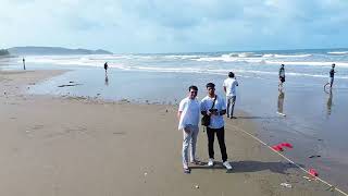 Flying Over Goa’s Morjim Beach  Incredible Sunset amp Rolling Waves [upl. by Boucher]